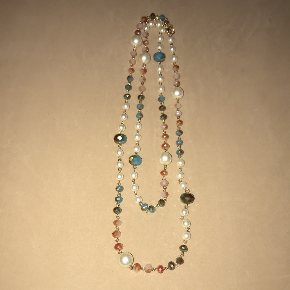 Lisa Jones Multi-Stone 24 inch Necklace